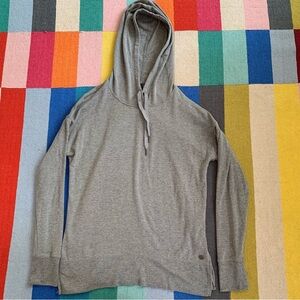 GAIAM Heather Gray Women’s Long Hoodie Lightweight Side Slits